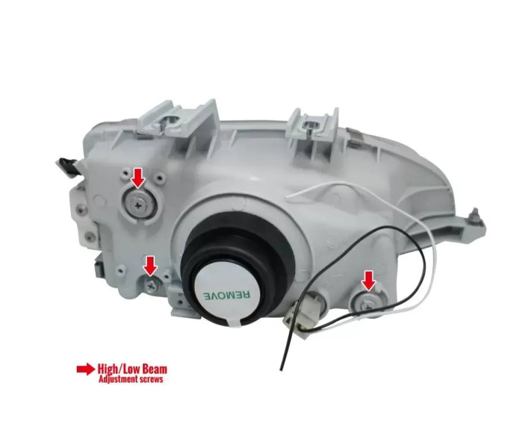 Spec-D Factory Style Crystal Headlights (Chrome Housing/Clear Lens) Honda Civic 1992-1995